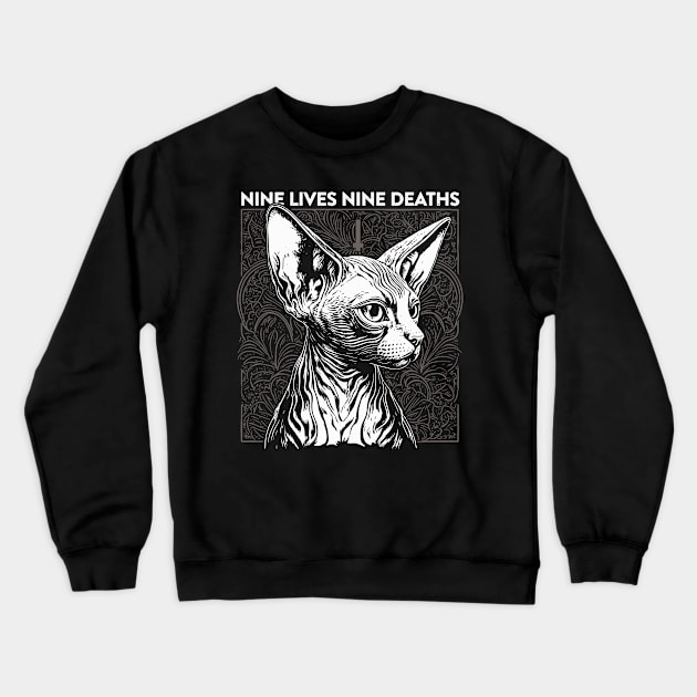 9 Lives 9 Deaths Crewneck Sweatshirt by TORVENIUS